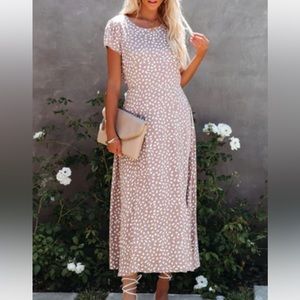 Sand color midi dress NWOT